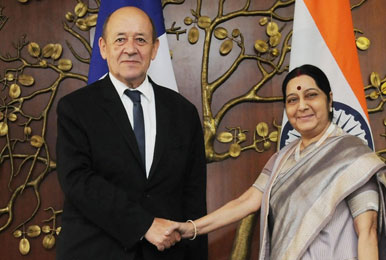 सुषमा स्वराज ने कहा, भारत-फ्रांस के बीच व्यापार को बढ़ावा देने की अपार संभावना